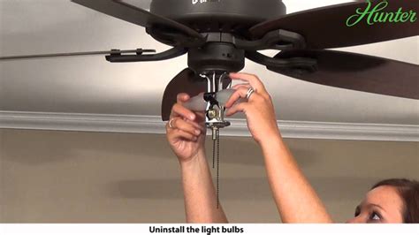 How To Take Down A Hunter Ceiling Fan How to Remove a Ceiling Fan - Direct Connect - YouTube